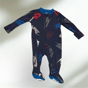 Nike Baby Boy 3m Footie Footed Pajamas in Navy and Red
